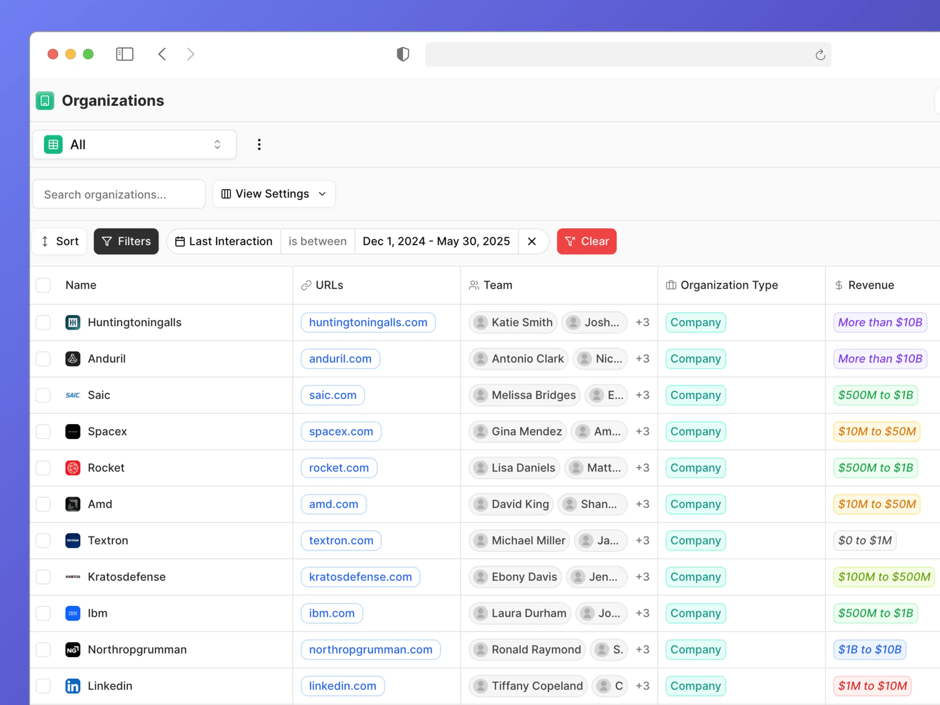 CRM Platform Screenshot